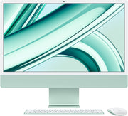 Apple 24" iMac AIO Desktop Computer with M3 Chip, 4.5K Retina Display, 8-Core CPU and 10-Core GPU, 8GB  RAM, 256GB SSD, Magic ENG K/B w/ Touch ID & Magic Mouse, macOS, Green | MQRN3 B/A