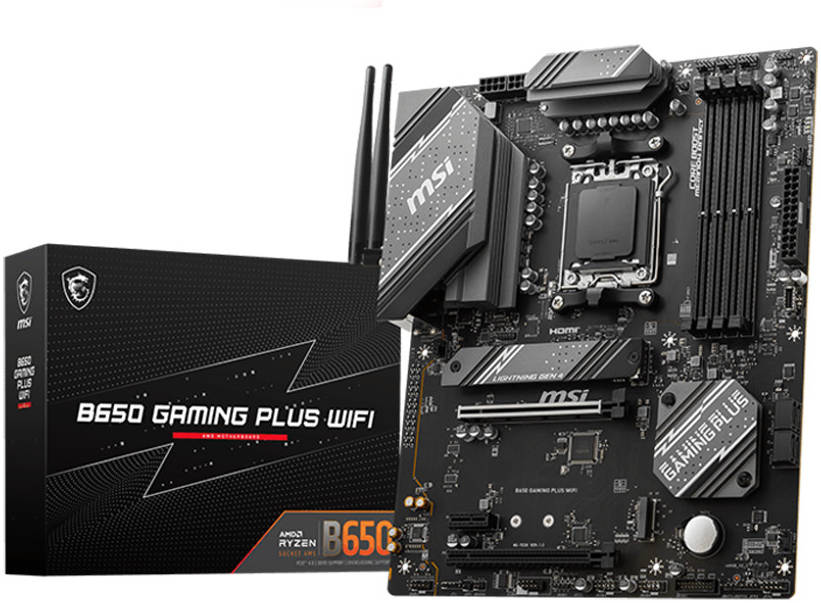 MSI B650M Gaming Plus WiFi Motherboard – Micro-ATX, AMD AM5, DDR5, PCIe 4.0, WiFi 6E