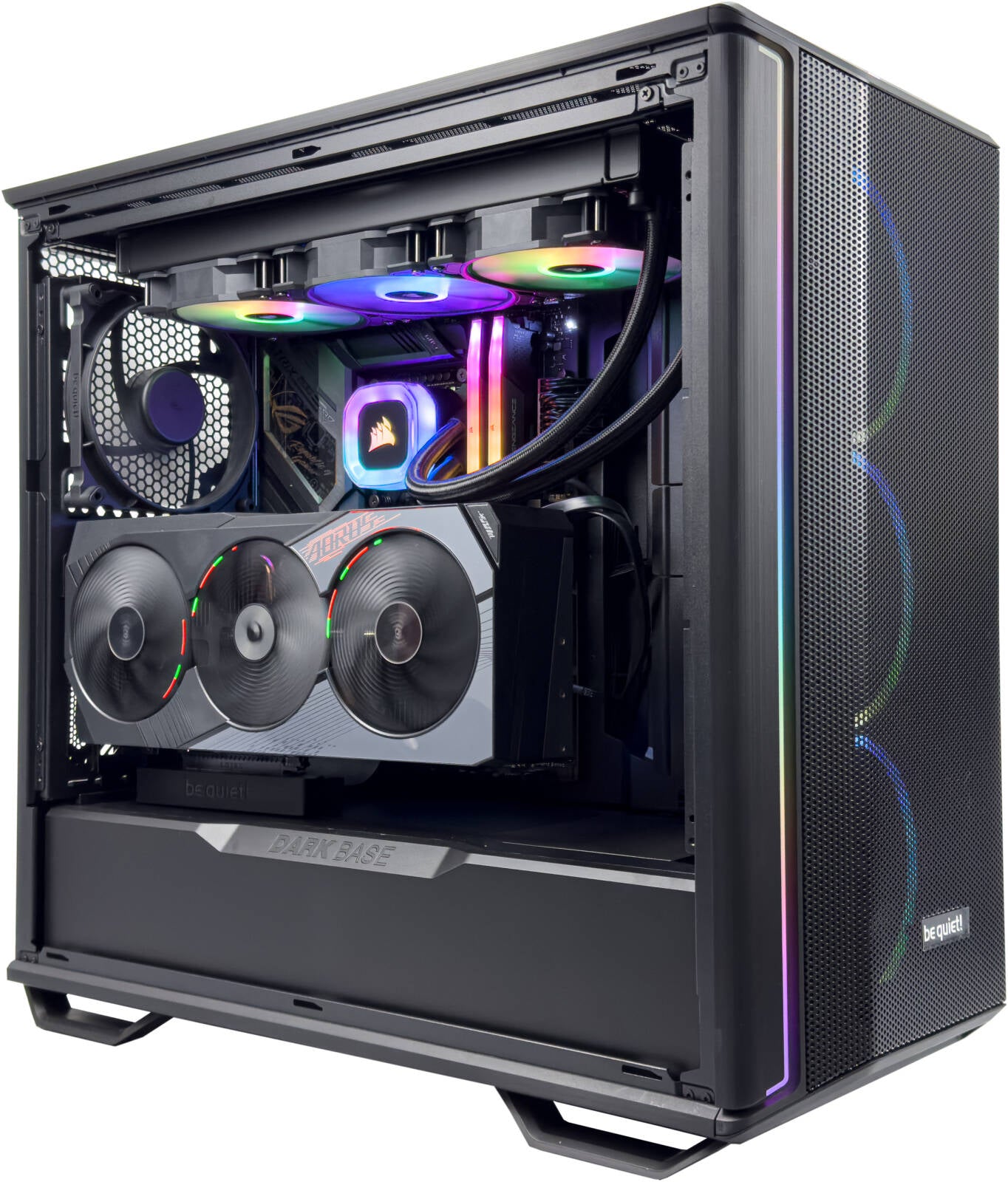Aeronautical Gaming PC - Intel Core i9-14900KF 24 Cores 32 Threads, NVIDIA RTX 4070 Ti 12GB, 32GB DDR5 RAM 6400MHz, 1TB SSD Gen 4, 850W 80 PLUS Gold PSU, 360mm Liquid Cooler, Wi-Fi + BT