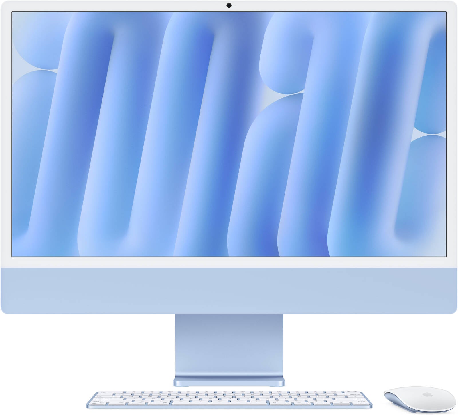 Apple iMac (2024) AIO Desktop Computer, 24" 4.5K Retina Standard Display, Apple M4 Chip with 10-Core CPU, 10-Core GPU, 16-Core Neural Engine, 16GB RAM, 512GB SSD, English Keyboard, Blue | MWV33 B/A