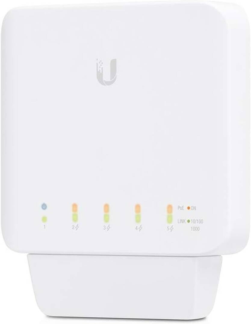 Ubiquiti USW-Flex – UniFi Flex Ethernet Switch, 5-Port Gigabit Network Switch, PoE Powered, Compact and Versatile, Indoor/Outdoor Ready, Easy UniFi Integration