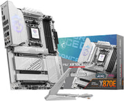 MSI MPG X870E EDGE TI WIFI Motherboard – ATX, AMD X870E Chipset, Supports Ryzen 9000/7000 Series, DDR5, PCIe 5.0, Wi-Fi 7, 2.5G LAN, USB 4.0, Frozr AI Cooling, Mystic Light RGB, Titanium Silver Design – High-Performance Gaming Motherboard