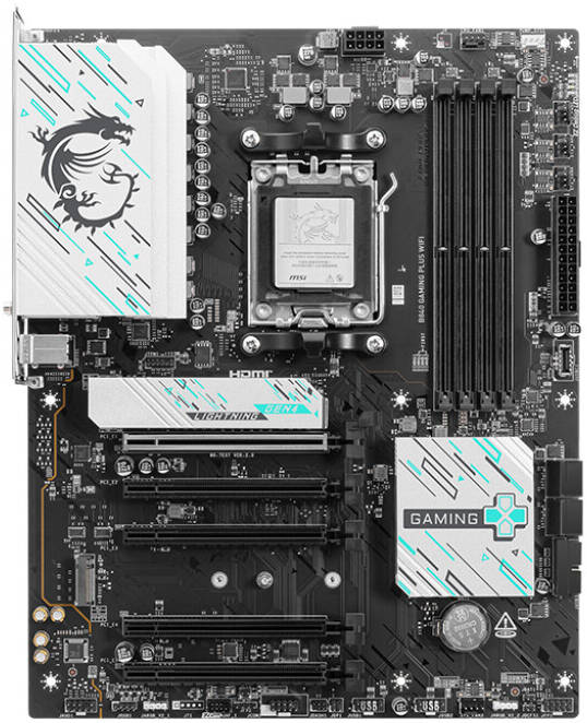 B840 GAMING PLUS WIFI Motherboard – ATX, Wi-Fi 6, PCIe 4.0, DDR5 Support, Dual M.2, RGB Lighting, Enhanced Cooling, High-Performance Board for Gamers & Creators