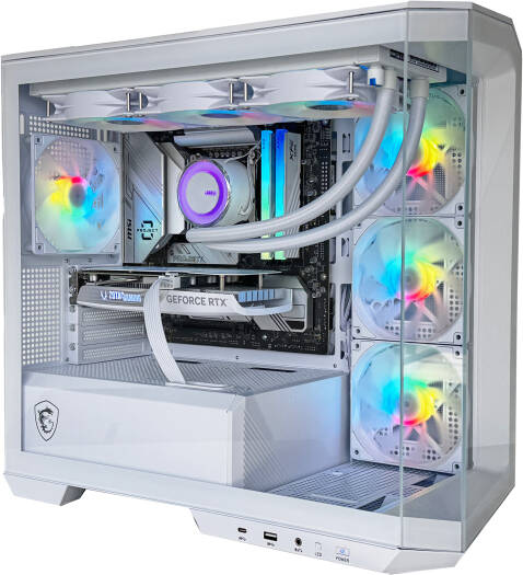 Cyber Gaming PC - AMD Ryzen 7 7700X 8 Cores 16 Threads, NVIDIA RTX 4070 12GB, 16GB DDR5 RAM 5600MHz, 1TB SSD Gen 4, 650W 80 PLUS PSU, 360mm Liquid Cooler, Wi-Fi + BT