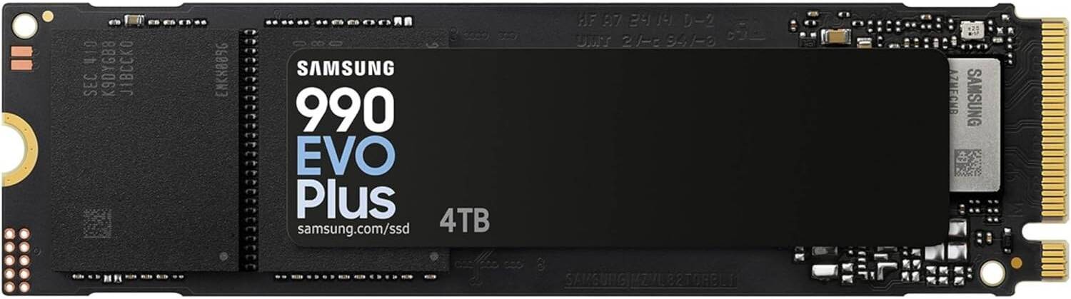 Samsung 990 EVO Plus NVMe M.2 SSD 4TB – PCIe 4.0, Up to 5,000MB/s Read Speed, V-NAND Technology, Dynamic Thermal Guard, Energy Efficient, 5-Year Warranty – High-Performance Internal SSD for PC & Laptop
