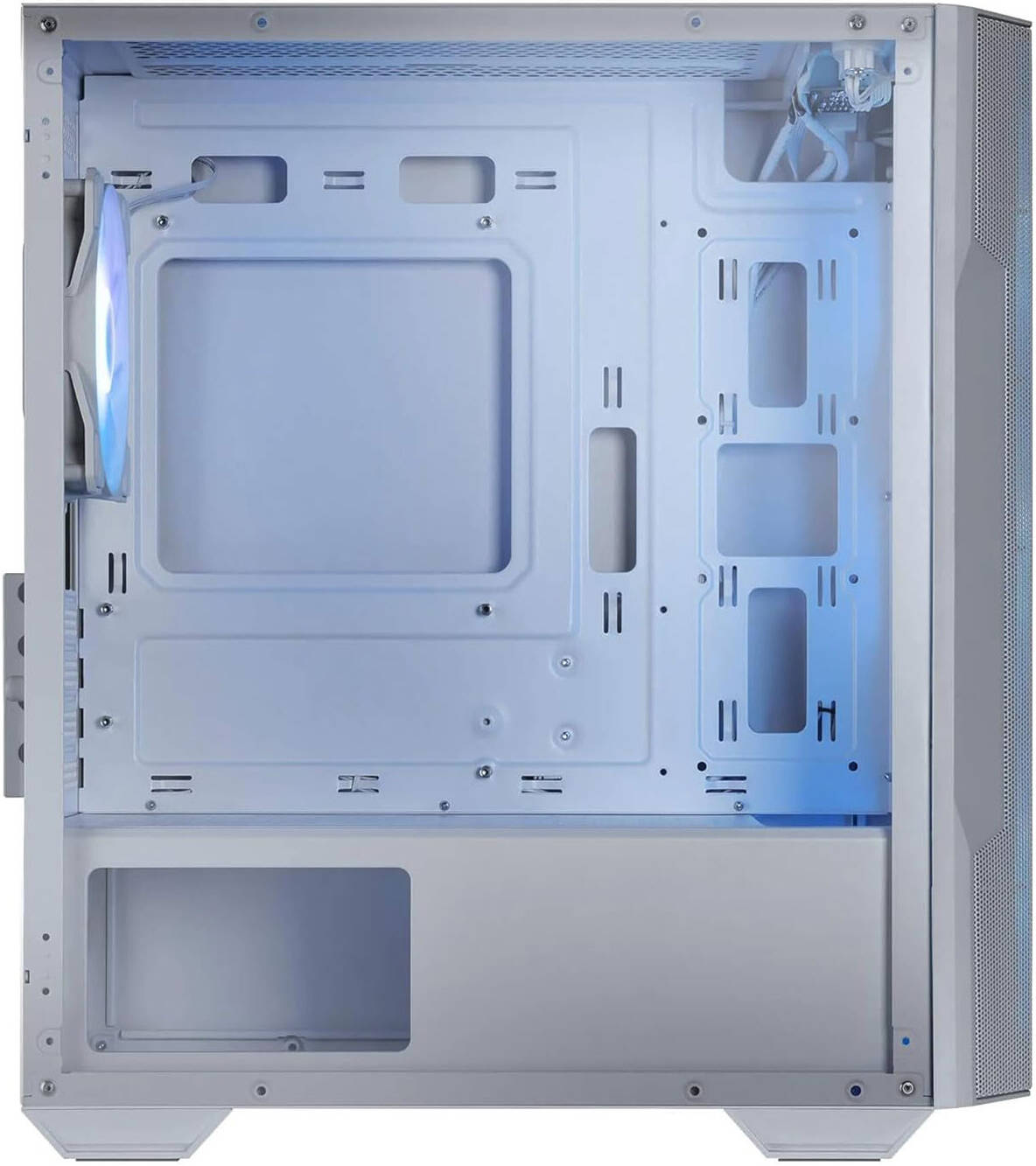 MSI MAG FORGE M100R WHITE Micro-ATX Gaming Case – 4x ARGB Fans, Tempered Glass Side Panel, Mesh Front, Mystic Light Sync, High Airflow Compact Design, USB 3.2 Gen1 Front I/O, Sleek White Finish