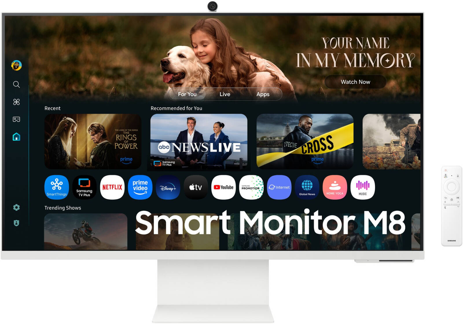 Samsung 32" Monitor LS32FM801UMXUE – QHD 2560x1440, Flicker-Free, Eye Saver Mode, HDMI & DisplayPort, Home Office, Creative Work & Casual Gaming