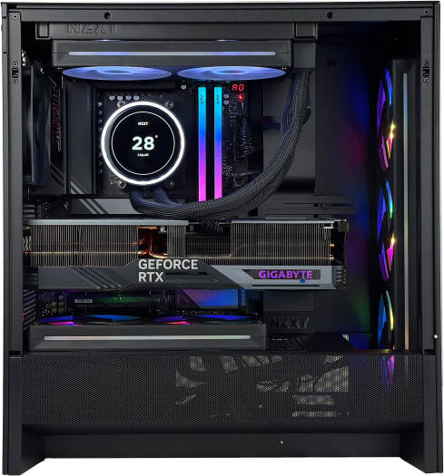 Leviathan X Gaming PC - Intel Core Ultra 7 265K 20 Cores 20 Threads, NVIDIA RTX 5070 TI 16GB, 32GB DDR5 RAM 6400MHz, 2TB SSD Gen 5, 850W Gold Rated PSU, 240mm LCD Liquid Cooler, Wi-Fi 7 + BT
