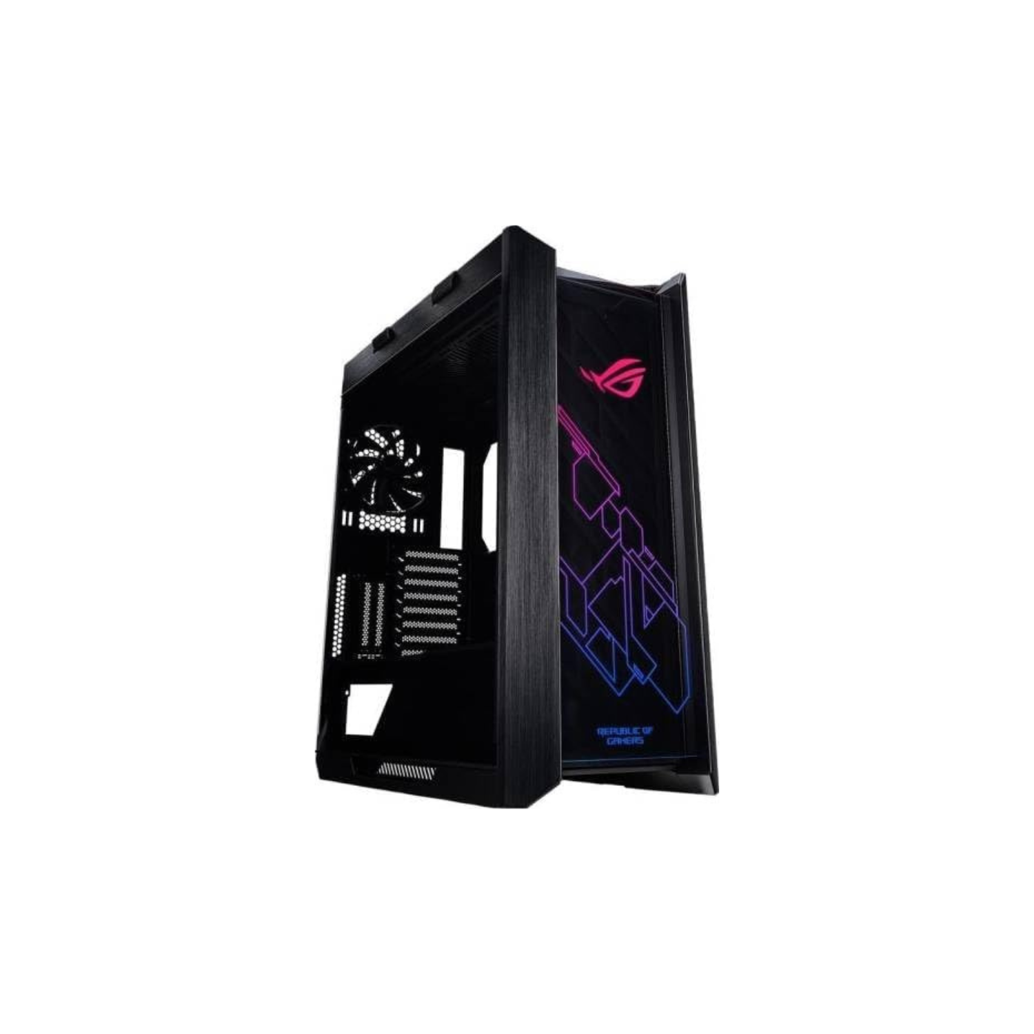 ASUS ROG Strix Helios GX601 Mid-Tower Gaming Case – Black Aluminum with Tempered Glass, Integrated RGB Lighting & Carry Handle