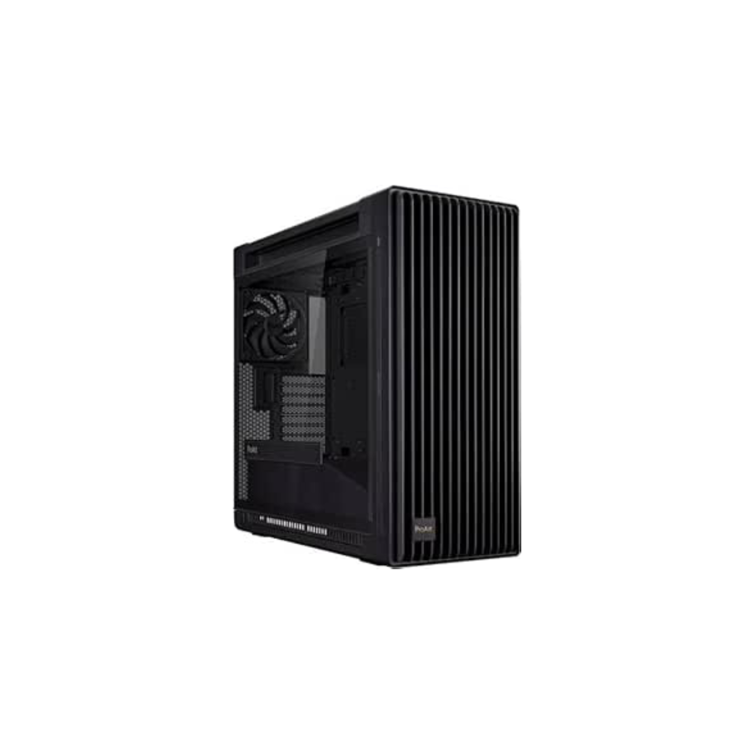 ASUS ProArt PA602 Wood TG Edition – Black, Tempered Glass, PWM Fan Control, Premium Creator PC Case