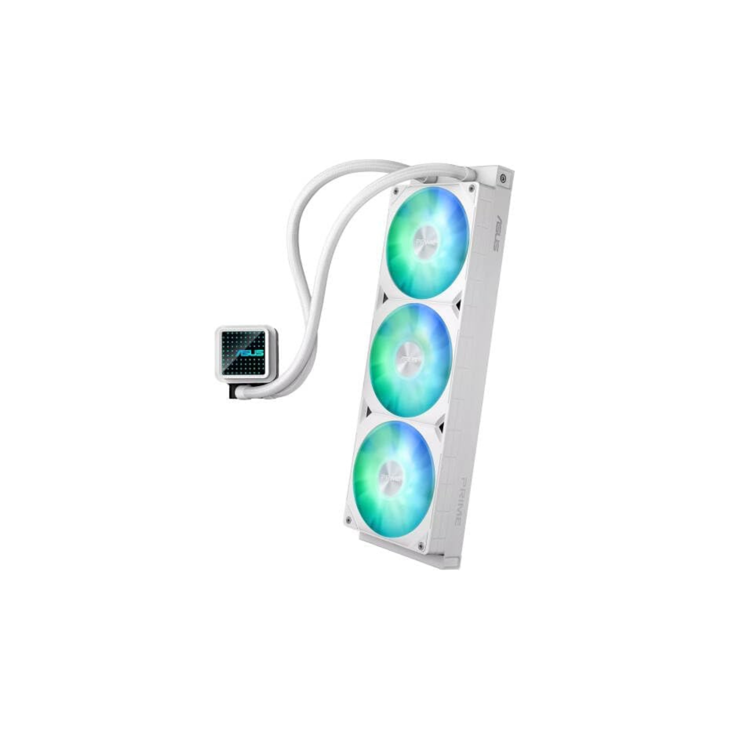 ASUS Prime LC 360 ARGB White AIO Cooler – 3-in-1 Fans, Replaceable Length Tubing, High-Performance Liquid Cooling
