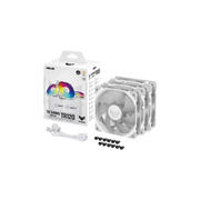 ASUS TUF Gaming TR120 ARGB Reverse Fan White – 120mm 3-in-1 Pack, Addressable RGB, High-Performance Cooling