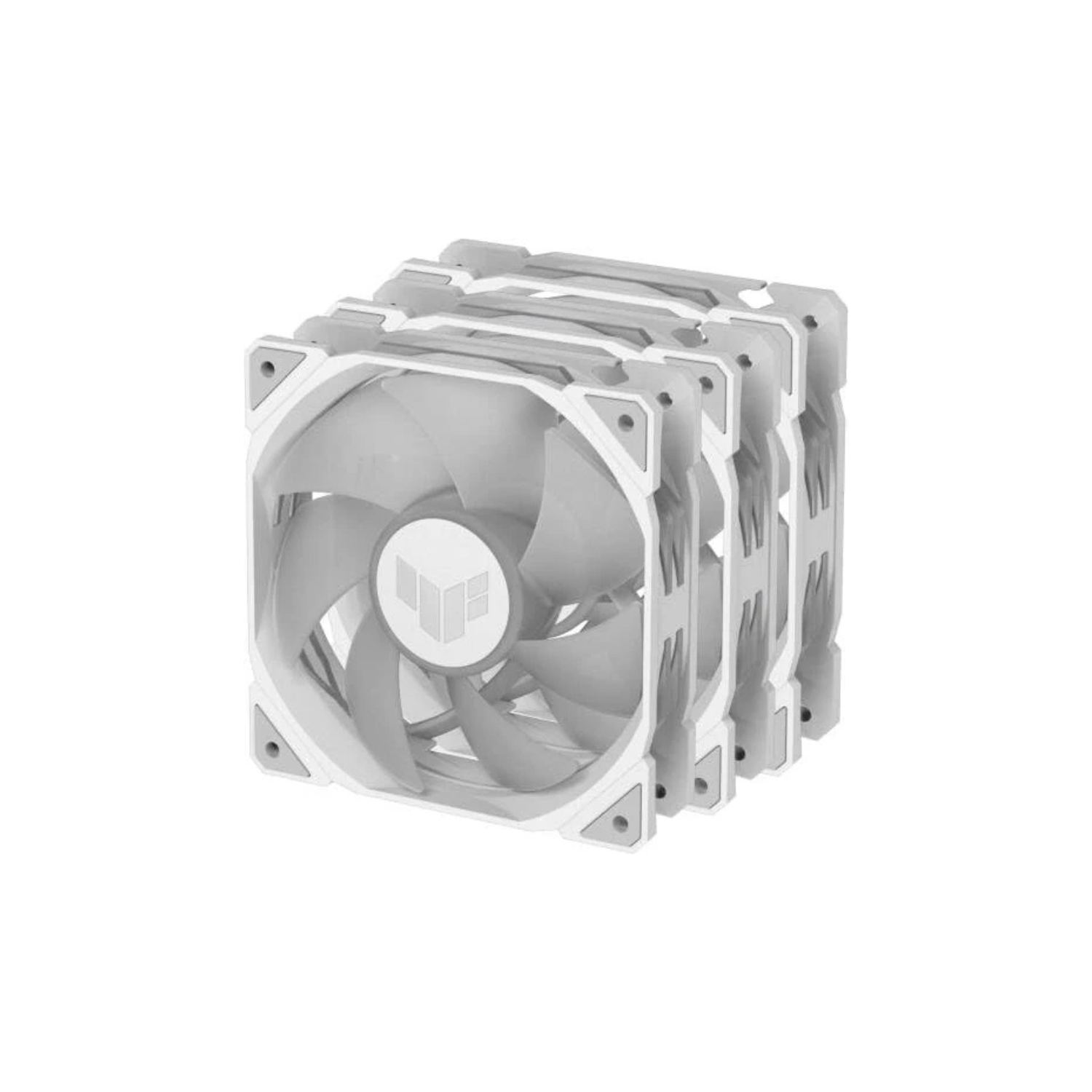 ASUS TUF Gaming TR120 ARGB Fan White – 120mm 3-in-1 Pack, Addressable RGB, High-Performance Cooling