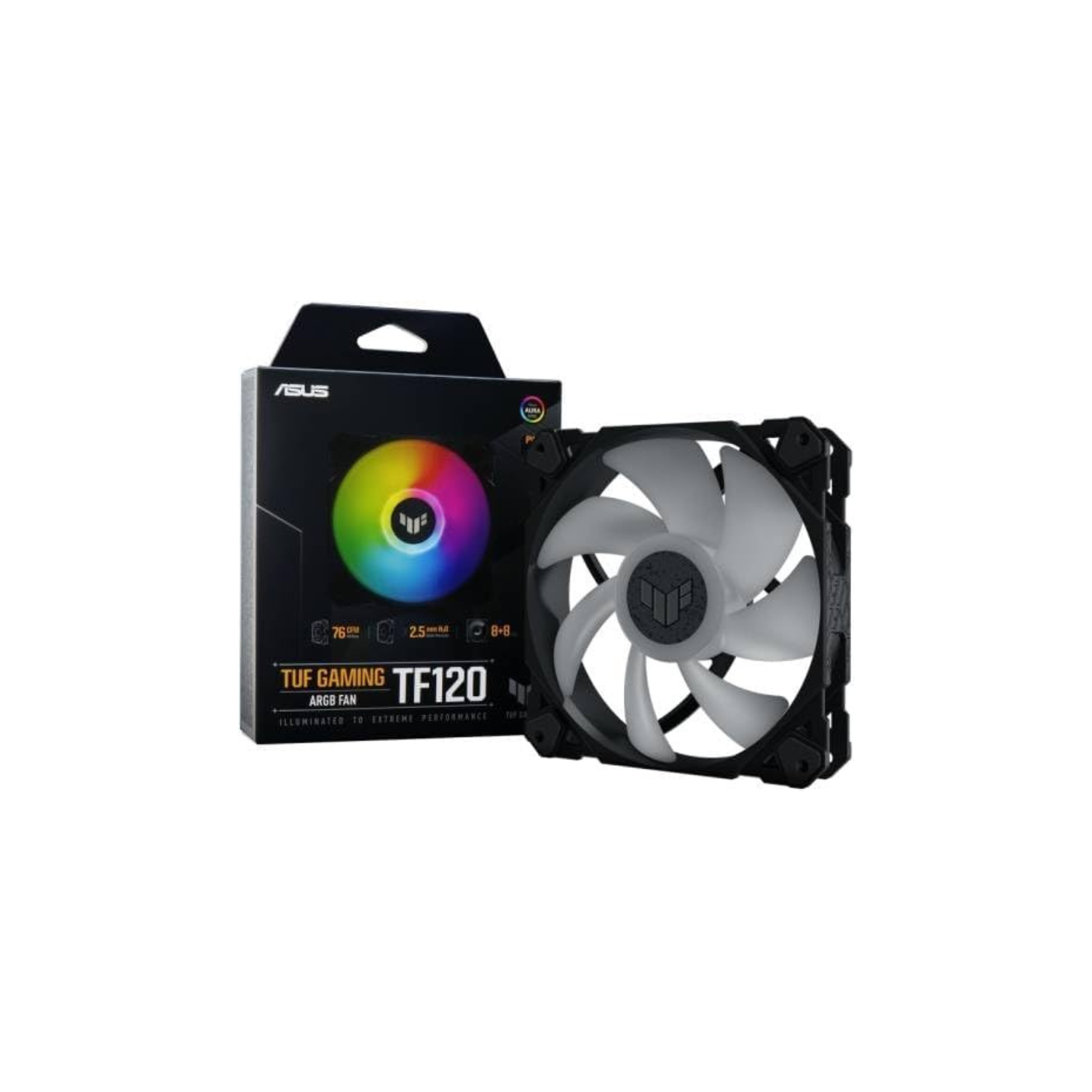 ASUS Prime MR120 ARGB Fan Black – 120mm High-Performance Cooling, Addressable RGB