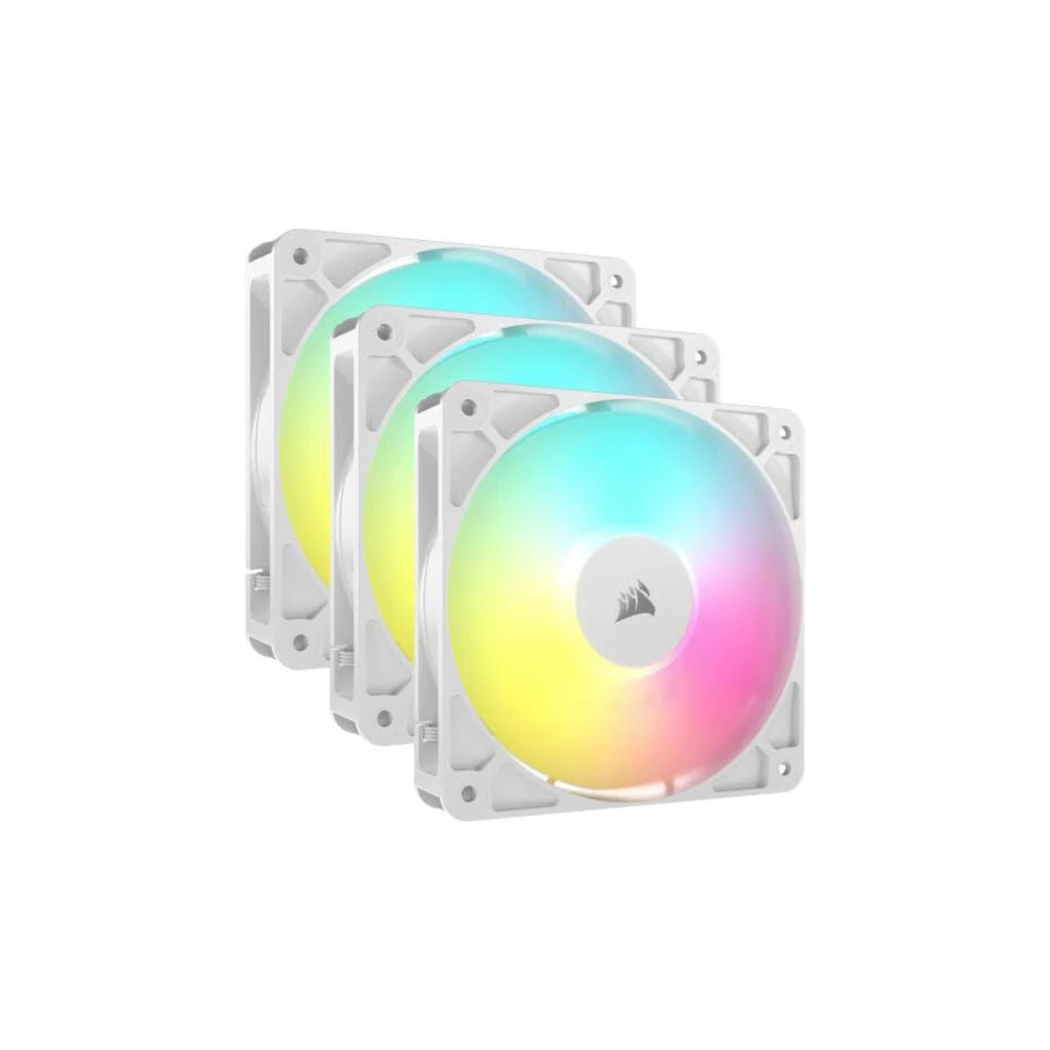 ASUS Prime MR120 ARGB Fan White – 120mm 3-in-1 Pack, High-Performance Cooling, Addressable RGB