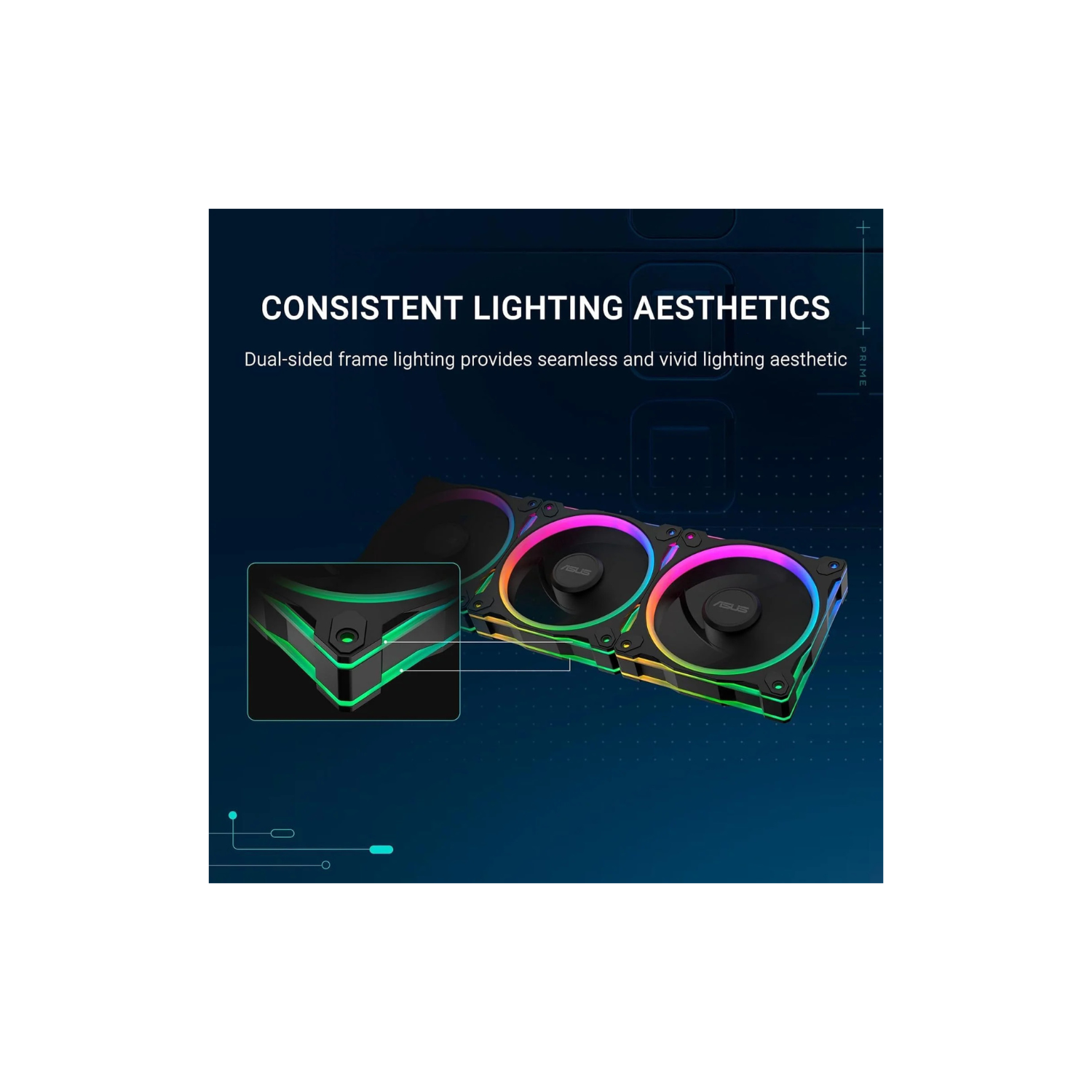 ASUS Prime MR120 ARGB Reverse Fan Black – 120mm 3-in-1 Pack, High-Performance Cooling, Addressable RGB