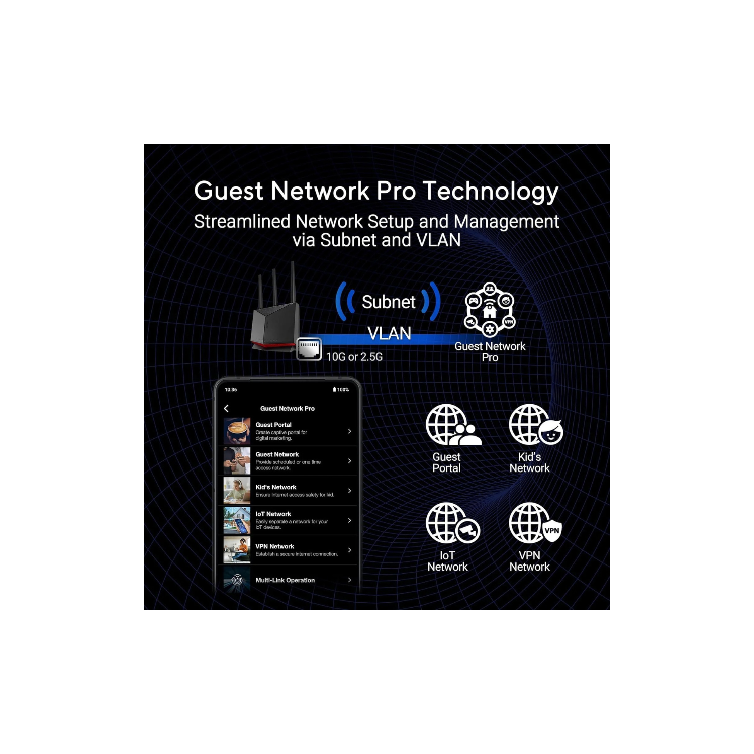 ASUS RT-BE86U WiFi 7 Dual-Band Router – 8,600 Mbps, OFDMA & MU-MIMO, AiMesh Compatible