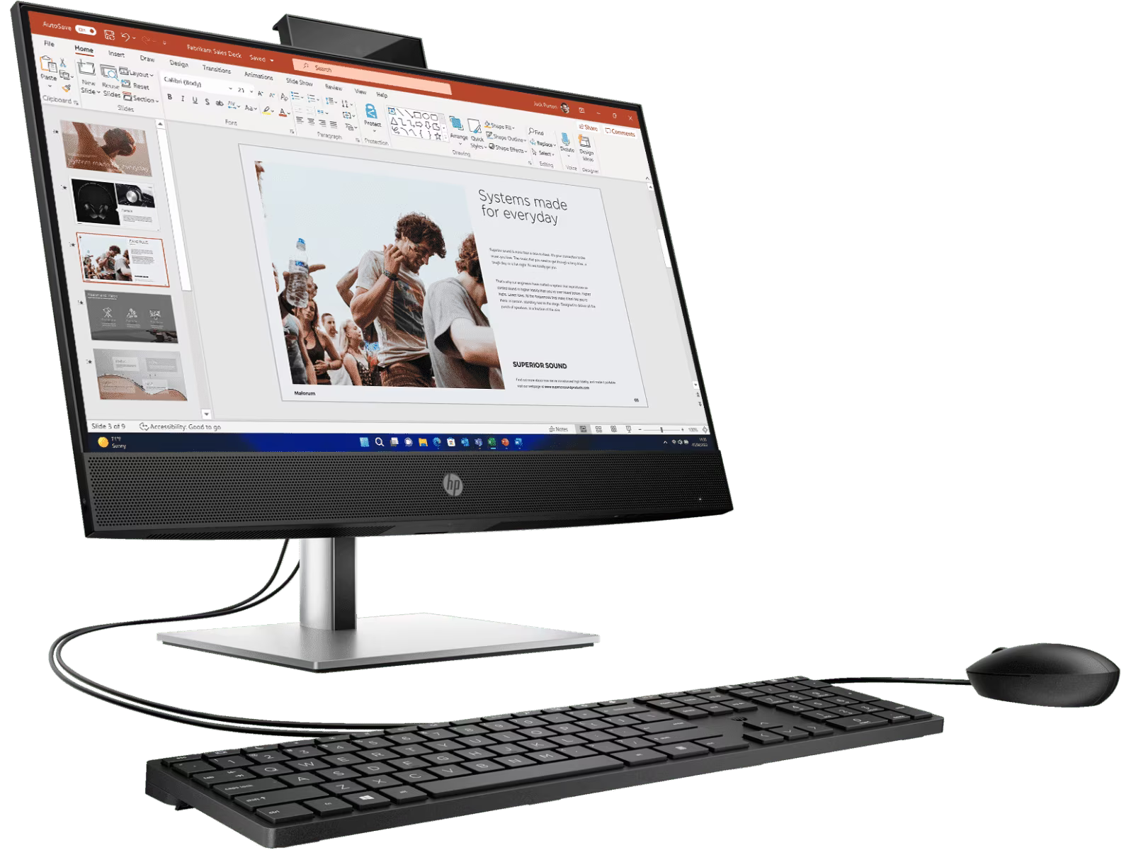 HP ProOne 440 G9 All-in-One Desktop Computer, 23.8" FHD IPS Display, Intel Core i7-13700T, 16GB RAM, 512GB SSD, Intel UHD Graphics 770, Wired Keyboard & Mouser, Win11Pro, Black | 884A3EA#ABV