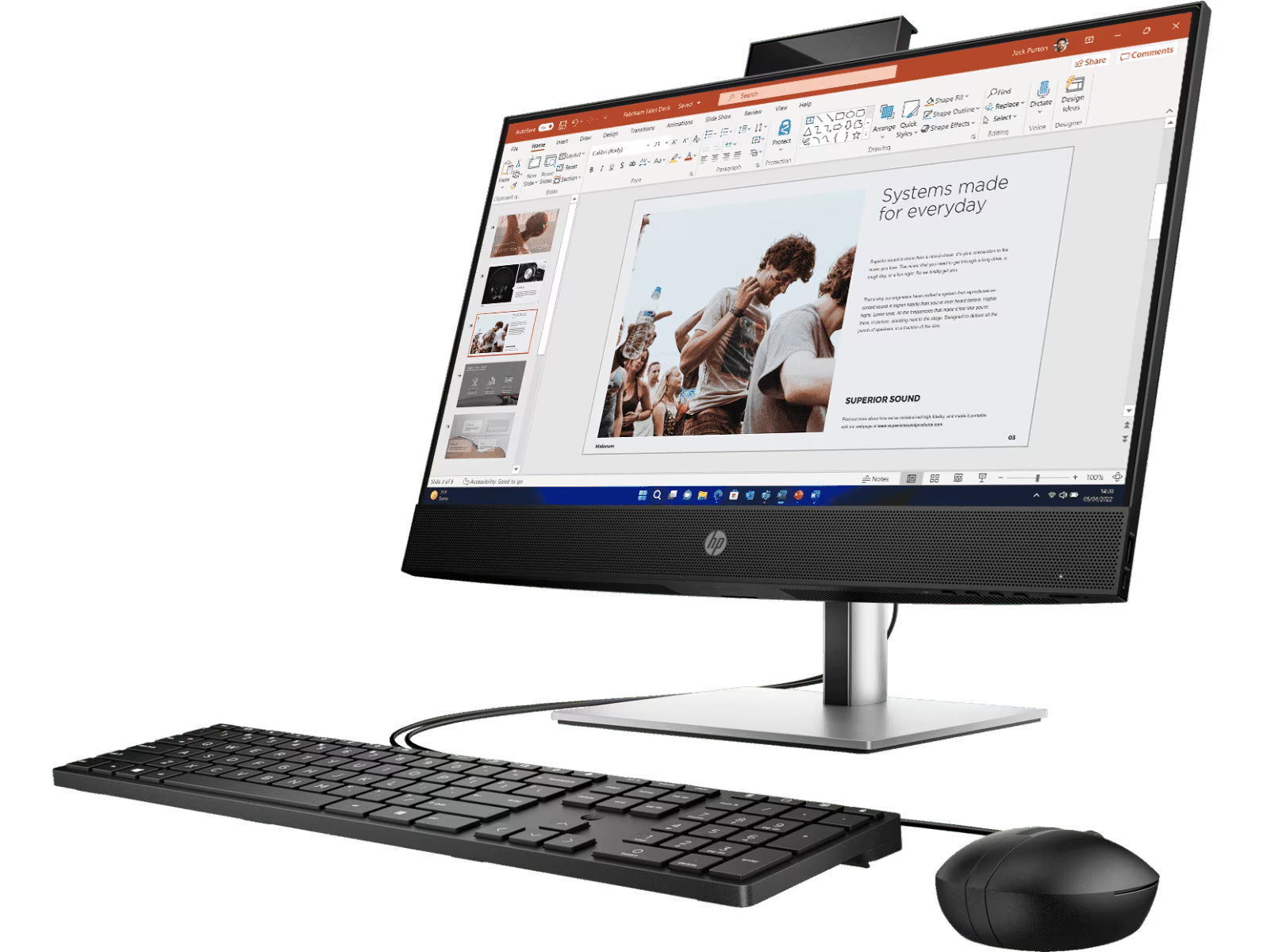 HP ProOne 440 G9 All-in-One Desktop Computer, 23.8" FHD IPS Display, Intel Core i7-13700T, 16GB RAM, 512GB SSD, Intel UHD Graphics 770, Wired Keyboard & Mouser, Win11Pro, Black | 884A3EA#ABV