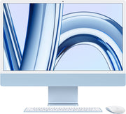 Apple 24" iMac AIO Desktop Computer with M3 Chip, 4.5K Retina Display, 8-Core CPU and 10-Core GPU, 8GB RAM, 512GB SSD, Magic English K/B, International, macOS, Blue | MQRR3 B/A