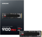 Samsung 9100 Pro 4TB M.2 2280 PCIe 5.0 x4 NVMe Solid State Drive – Up to 14,000MB/s Read Speed, V-NAND Technology, Energy Efficient, Advanced Thermal Control, 5-Year Warranty – Ultra-Fast Gen5 SSD for Gaming, Workstations & Content Creation