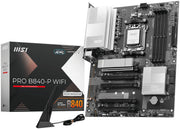 MSI PRO B840-P WIFI Motherboard – Intel B840 Chipset, Supports 14th/13th Gen Intel Core Processors, DDR5, PCIe 4.0, Wi-Fi 7, 2.5G LAN, USB 3.2 Gen 2, Lightning Gen 4 M.2, Extended Heatsink Design, EZ Debug LED, M.2 Shield Frozr