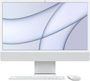 Apple iMac 24" 4.5K Retina Display Laptop, M1 Chip, 8 Core CPU, 8 Core GPU, 8GB RAM, 256GB SSD, 4480x2520 Resolution, English KB, Touch ID, 143W Power Adapter, Silver | MGPC3 LL/A   /  MGPC3RU/A