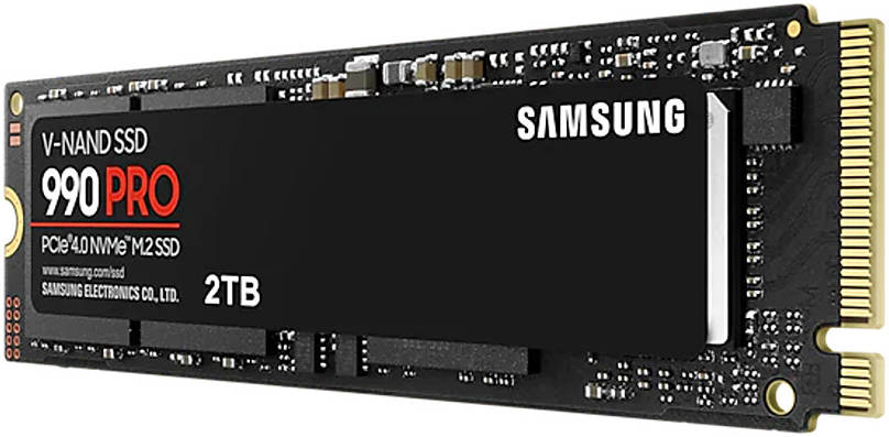 Samsung 990 PRO NVMe M.2 SSD 2TB – PCIe 4.0, Up to 7,450MB/s Read Speed, V-NAND Technology, Dynamic Thermal Control, Power Efficient, 5-Year Warranty – Ultra-Fast Internal SSD for Gaming & Professional Use
