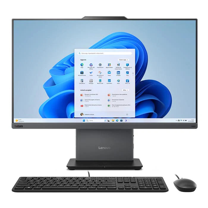 Lenovo IdeaCentre AIO 24IRH9 Desktop Computer, 23.8" FHD IPS 100Hz Display, Intel Core i5-13420H, 8GB RAM, 512GB SSD, Intel UHD Graphics, ENG-ARAB K/B & Mouse, FreeDOS, Luna Grey | F0HN000UAX
