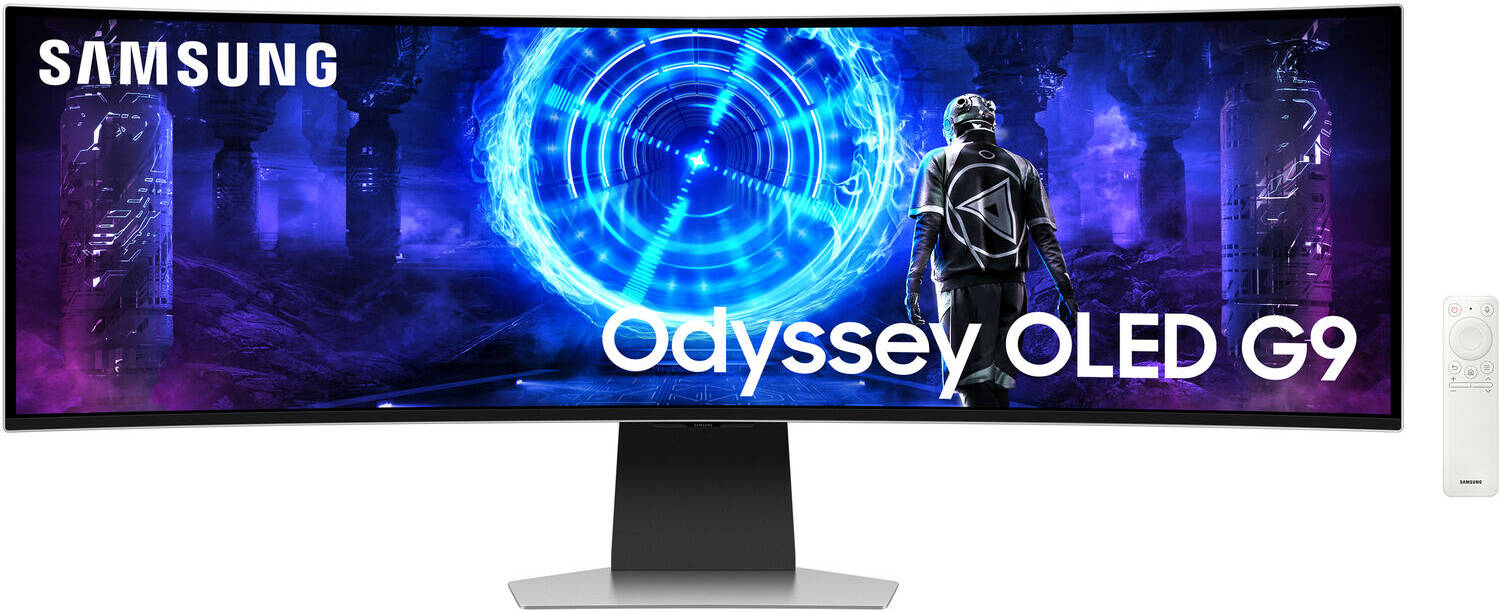 Samsung Odyssey Neo G9 49" Curved Ultrawide Gaming Monitor – 5120x1440 DQHD, 240Hz Refresh Rate, 1ms Response Time, Quantum HDR2000, Quantum Mini-LED, AMD FreeSync Premium Pro, NVIDIA G-SYNC Compatible, CoreSync RGB Lighting, Model LS49DG952SMXUE