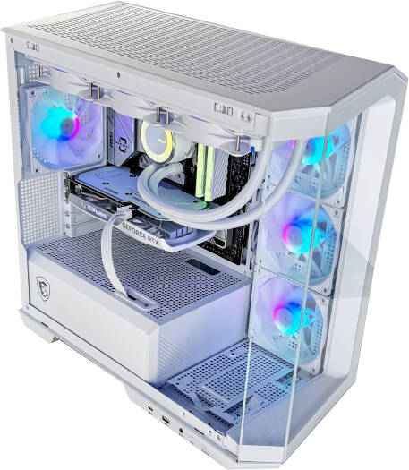 Cyber Gaming PC - AMD Ryzen 7 7700X 8 Cores 16 Threads, NVIDIA RTX 4070 12GB, 16GB DDR5 RAM 5600MHz, 1TB SSD Gen 4, 650W 80 PLUS PSU, 360mm Liquid Cooler, Wi-Fi + BT