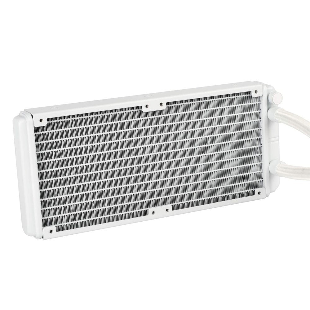 MSI MAG CORELIQUID E240 WHITE – 240mm ARGB Liquid CPU Cooler, Dual 120mm Fans, Integrated Pump Design, Ultra-Quiet Operation, Mystic Light Sync, LGA 1700/AM5 Compatible, Premium All-White Finish