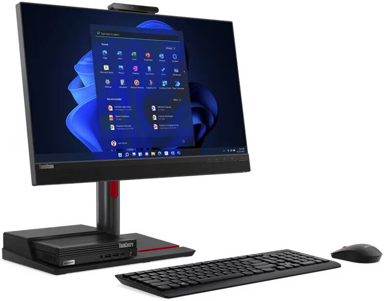 Lenovo ThinkCentre TIO Flex 24v, 24" IPS Display, Full HD Resolution, 60Hz Refresh Rate, 4ms (Extreme Mode) Response Time, Integrated Microphone, Eyesafe Display, Low Blue Light, Black | 12BNMAT3EU