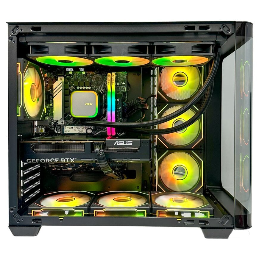 Bang For The Buck Gaming PC - Intel Core i5-14600K 14 Cores 20 Threads, NVIDIA RTX 4060 Ti 8GB, 32GB DDR5 RAM 6400MHz, 1TB SSD Gen 3, 650W PSU + 24" FHD 180Hz Monitor + Keyboard Mouse Combo Sets