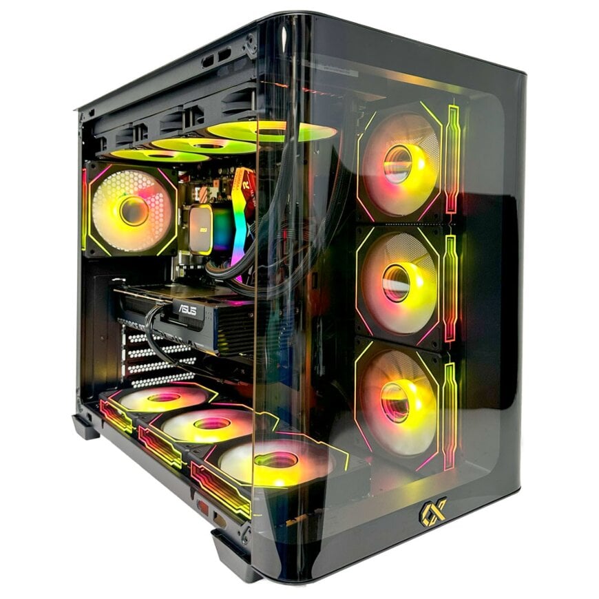 Bang For The Buck Gaming PC - Intel Core i5-14600K 14 Cores 20 Threads, NVIDIA RTX 4060 Ti 8GB, 32GB DDR5 RAM 6400MHz, 1TB SSD Gen 3, 650W PSU + 24" FHD 180Hz Monitor + Keyboard Mouse Combo Sets