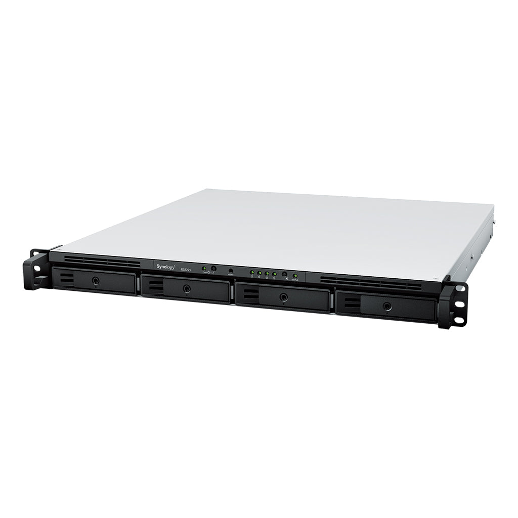Synology RS822+ RackStation 4-Bay Rackmount NAS – 1U Business Storage Server front view | Buy in UAE