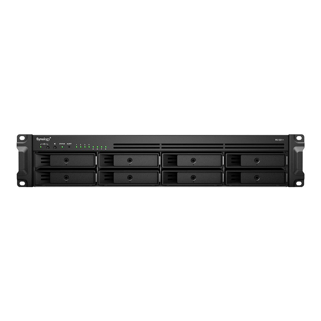 Synology RS1221+ RackStation 8-Bay Rackmount NAS – Business Storage Server front view | Buy in UAE