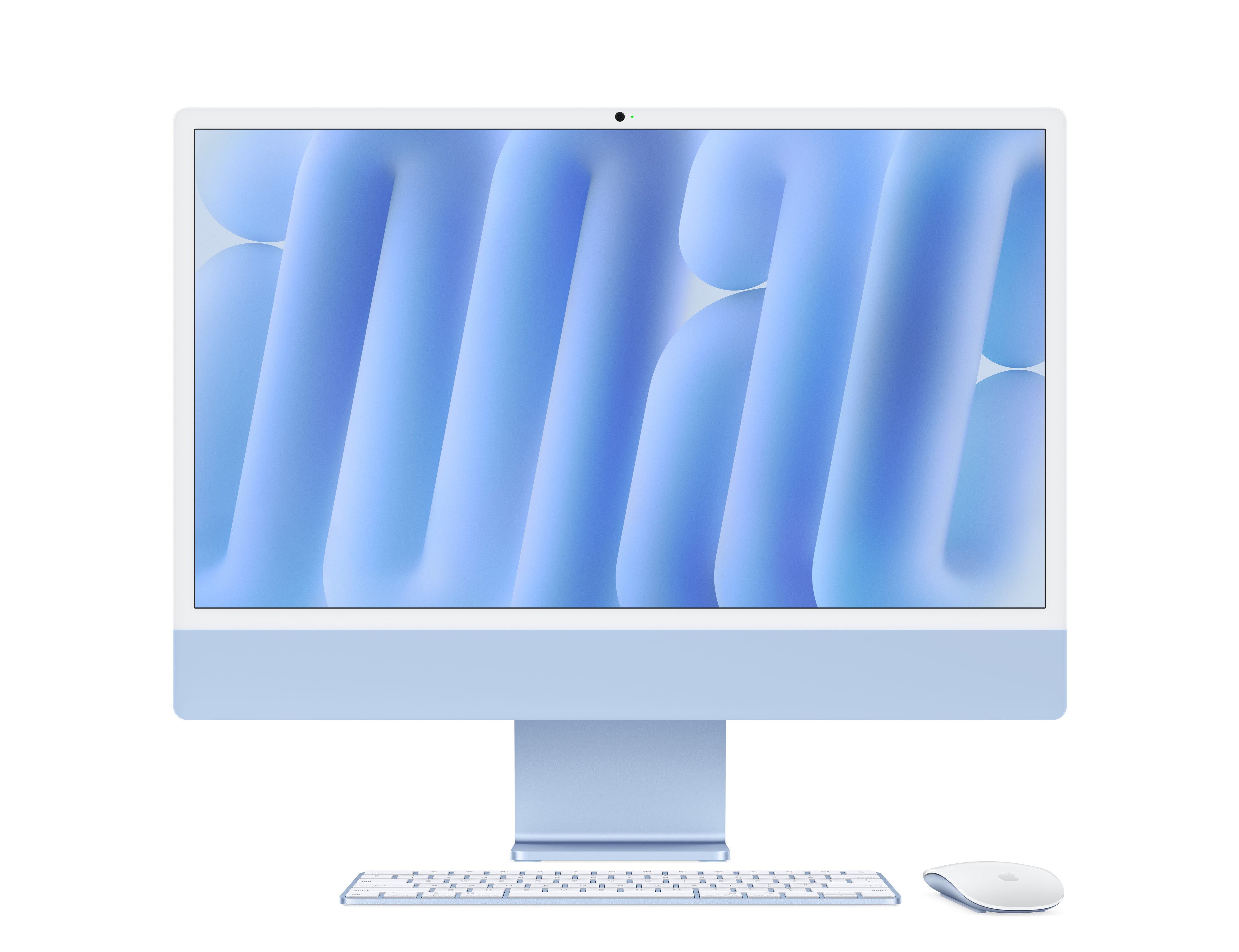 Apple iMac (2024) AIO Desktop Computer, 24" 4.5K Retina Nano-Textured Display, Apple M4 Chip with 10-Core CPU, 10-Core GPU, 16-Core Neural Engine, 16GB RAM, 256GB SSD, English K/B, Blue | MD3H4 B/A