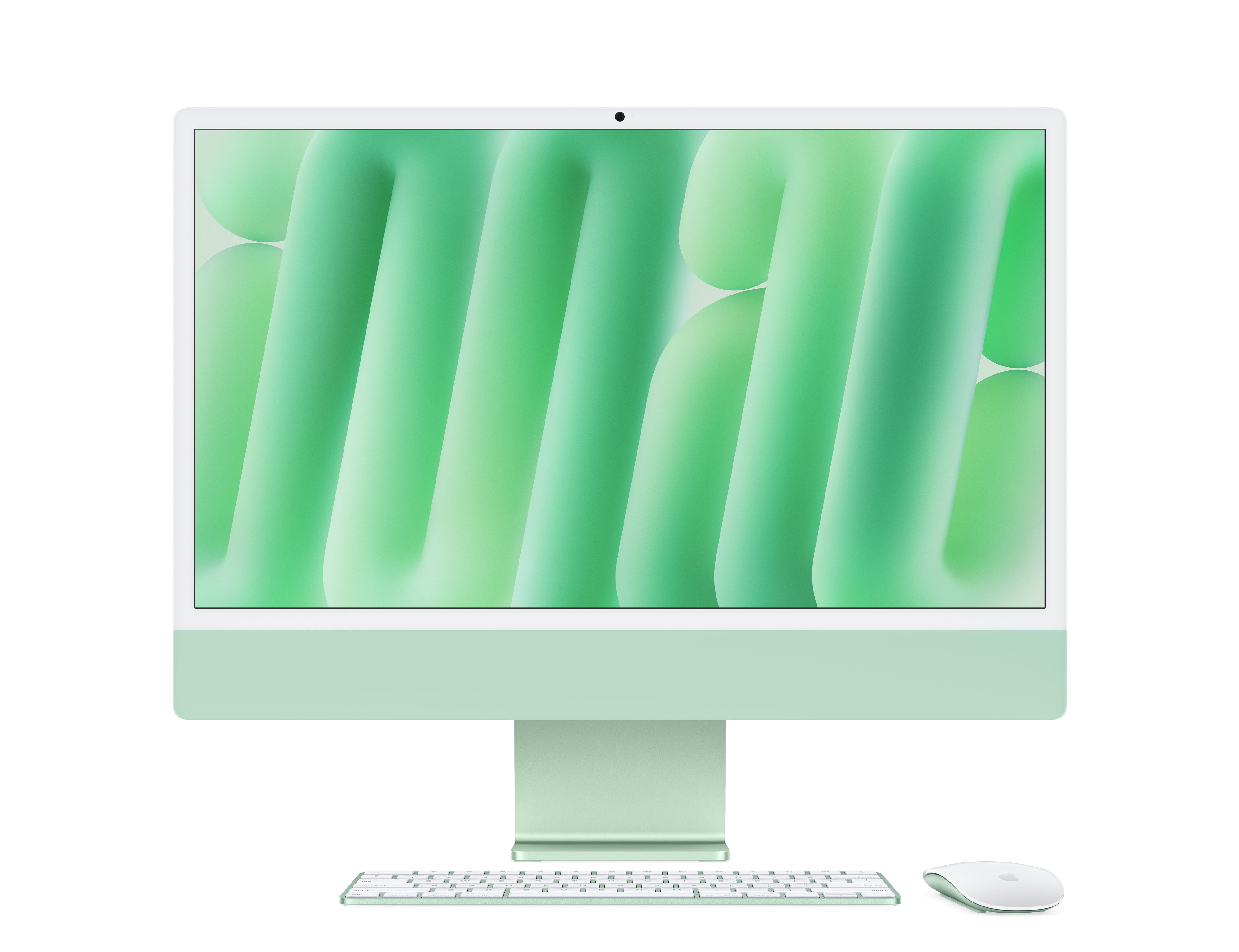 Apple iMac (2024) AIO Desktop Computer, 24" 4.5K Retina Standard Display, Apple M4 Chip with 10-Core CPU, 10-Core GPU, 16-Core Neural Engine, 16GB RAM, 256GB SSD, English K/B, Green | MWUY3 B/A