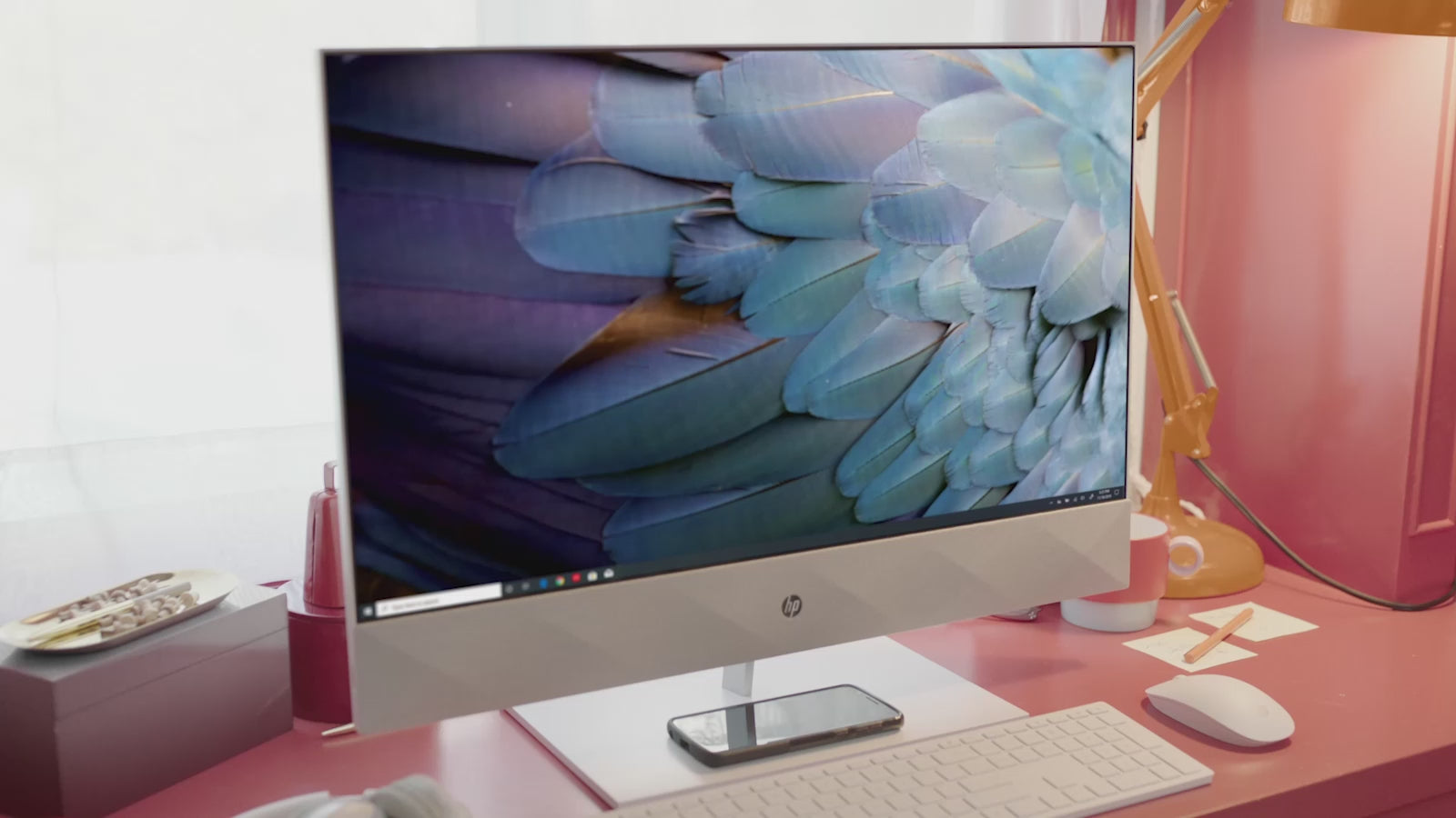 Load video: HP Pavilion AIO Desktop Computer, 27&quot; Touchscreen FHD Display, Intel Core i7-13700T, 16GB RAM, 1TB SSD, Intel UHD Graphics 770, HP Keyboard &amp; Mouse, Win 11, Sparkling Black | Pavilion 27-CA2244