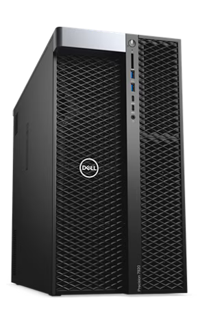 Dell Precision T7920 Workstation, Intel Xeon 4210R, 2X8GB Memory, 512GB M.2 SSD, Windows 11 Pro, Dell Optical Mouse MS116, Dell Wired Keyboard, 1TB 7200rpm SATA Hard Drive, Black | T7920-210-AMR