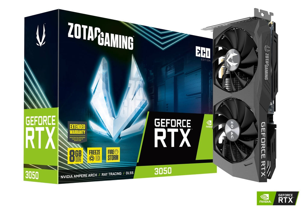 ZOTAC GAMING GeForce RTX 3050 8GB ECO Edition | Compact & Energy Efficient Graphics Card