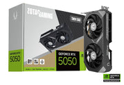 ZOTAC GAMING GeForce RTX 5050 Twin Edge – 8GB GDDR6, NVIDIA Blackwell Architecture, DLSS 4, Ray Tracing, IceStorm 2.0 Cooling, Dual Fan, Compact Design, HDMI/DisplayPort, 4K Ready Gaming Graphics Card