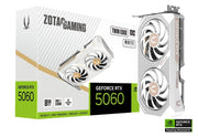 ZOTAC GAMING GeForce RTX 5060 Twin Edge OC White Edition – 8GB GDDR7, NVIDIA Blackwell Architecture, DLSS 4, Ray Tracing, IceStorm 2.0 Cooling, Compact Dual Fan, HDMI/DisplayPort, 4K Gaming Graphics Card