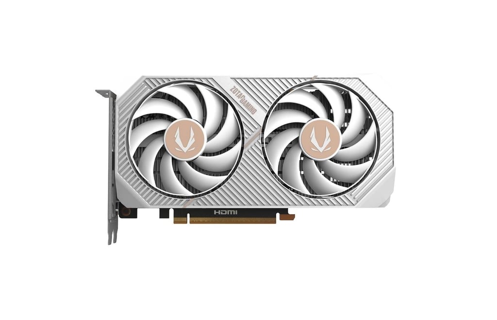 ZOTAC GAMING GeForce RTX 5060 Twin Edge OC White Edition – 8GB GDDR7, NVIDIA Blackwell Architecture, DLSS 4, Ray Tracing, IceStorm 2.0 Cooling, Compact Dual Fan, HDMI/DisplayPort, 4K Gaming Graphics Card